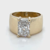 Cigar Band Engagement Ring