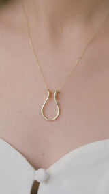 14K Yellow Gold Ring Holder 18" Necklace