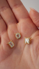 Lab Grown Diamond Letter Necklace Center