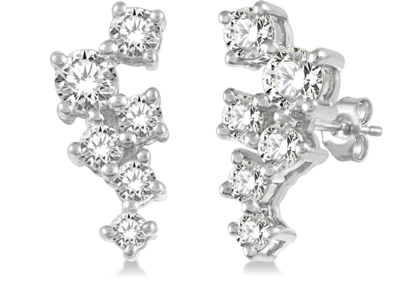 Scattered Diamond Fashion Earrings