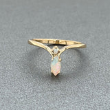 14k Yellow Gold Australian Opal Ring