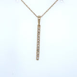 10k Yellow Gold Diamond Bar Necklace