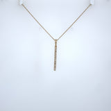 10k Yellow Gold Diamond Bar Necklace