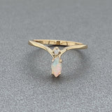 14k Yellow Gold Australian Opal Ring