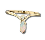 14k Yellow Gold Australian Opal Ring