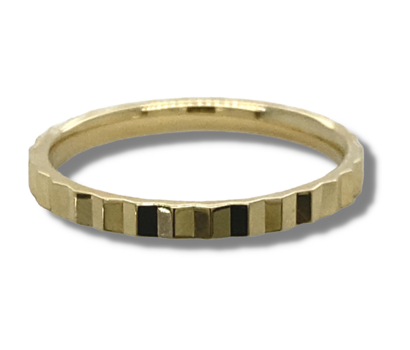 14k Yellow Gold Luna Fluted Band By Mohr Creations