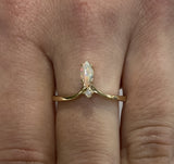 14k Yellow Gold Australian Opal Ring
